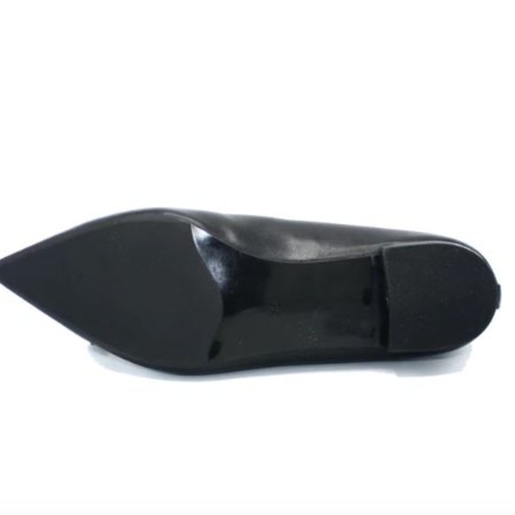 Avah Abigail Women's Black Leather Pointy Toe Loafer with Tassels - Picture 7 of 8